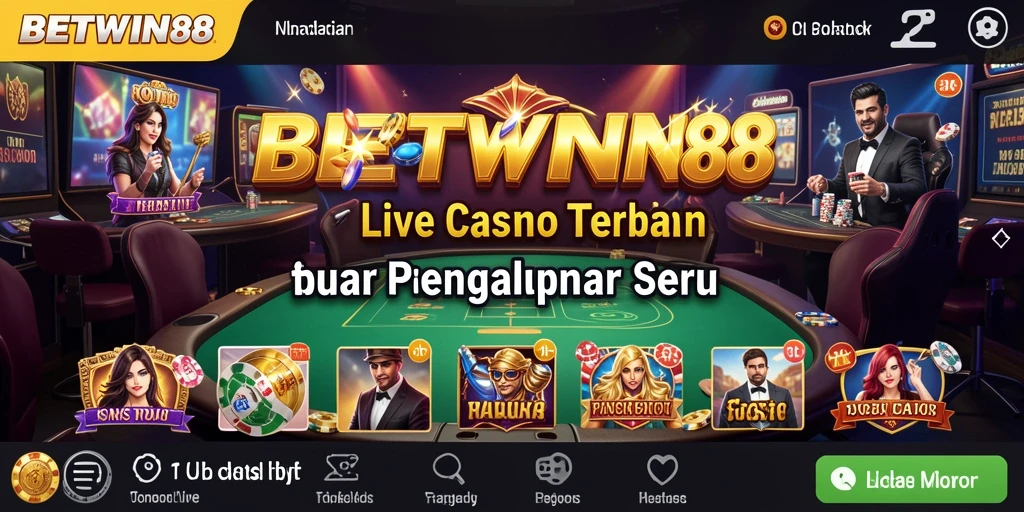 Gameplay BETWIN88 menampilkan dealer langsung dan interaksi sosial yang seru.