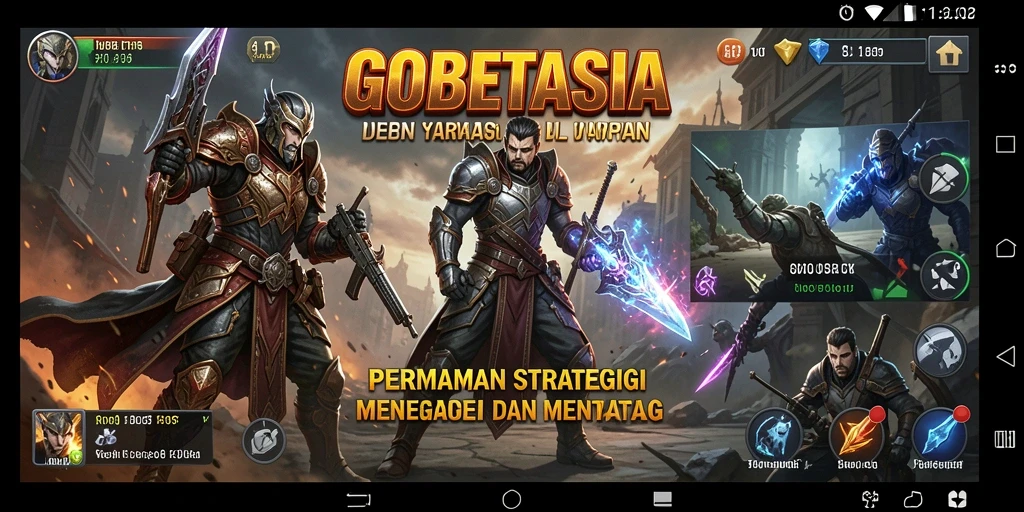 Screenshot GOBETASIA menampilkan aksi strategis yang mendebarkan.