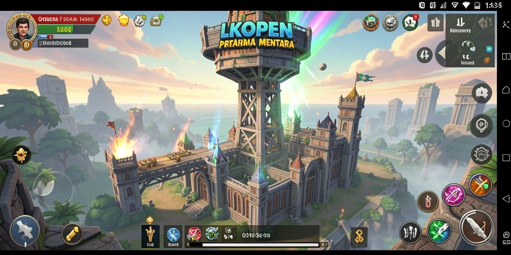 Tampilan gameplay seru dalam pertahanan menara yang strategis.