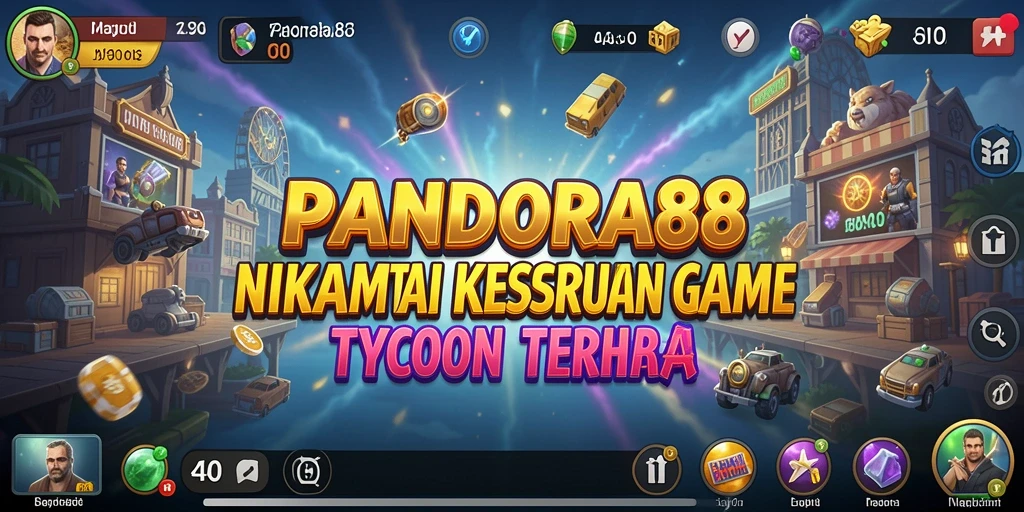 Screenshot utama PANDORA88 menampilkan aksi seru dalam permainan Tycoon.